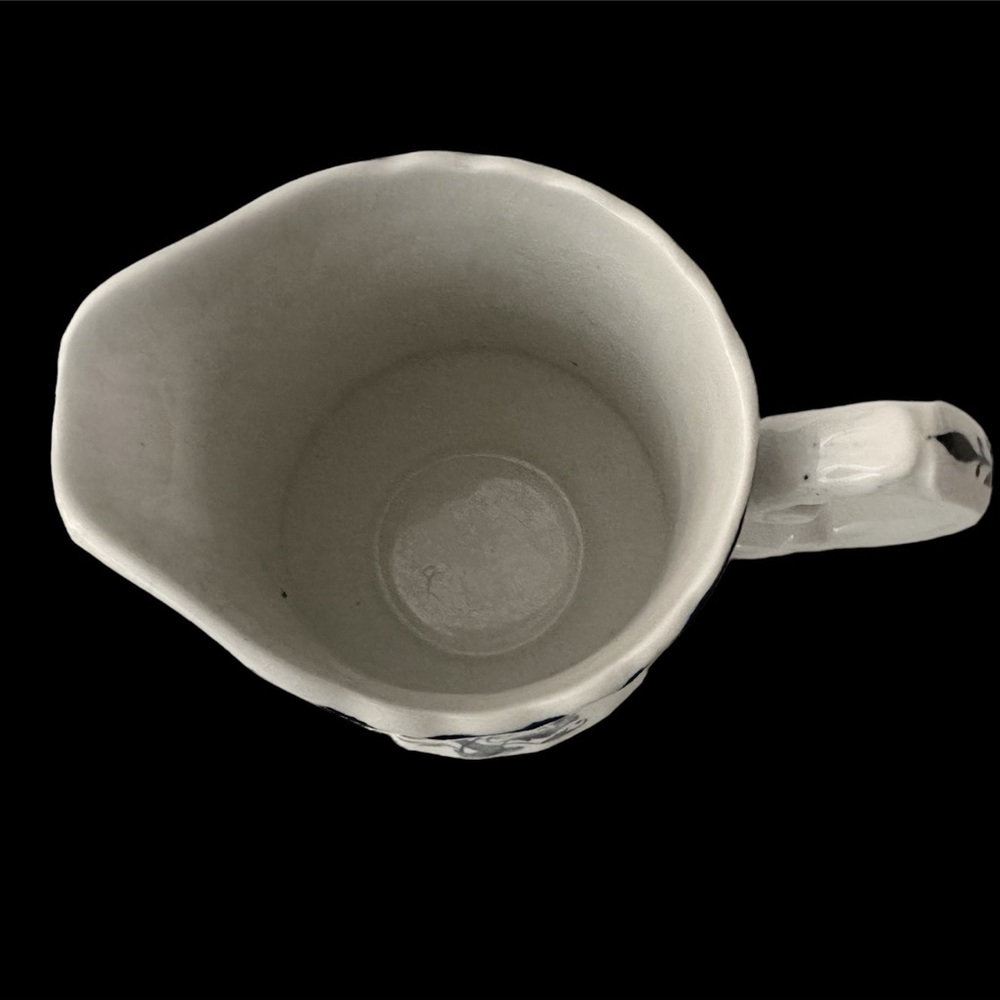 Antique Old Vienna Ironstone Wood & Sons Creamer Onion Pattern Blue & White - Picture 5 of 6